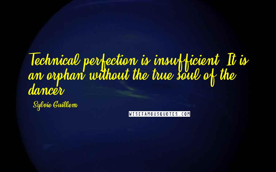 Sylvie Guillem quotes: Technical perfection is insufficient. It is an orphan without the true soul of the dancer.