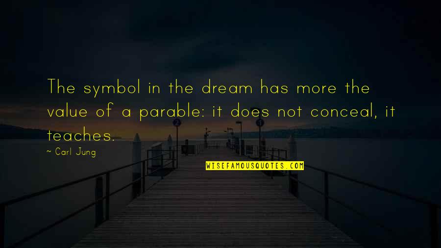 Symbol Quotes By Carl Jung: The symbol in the dream has more the