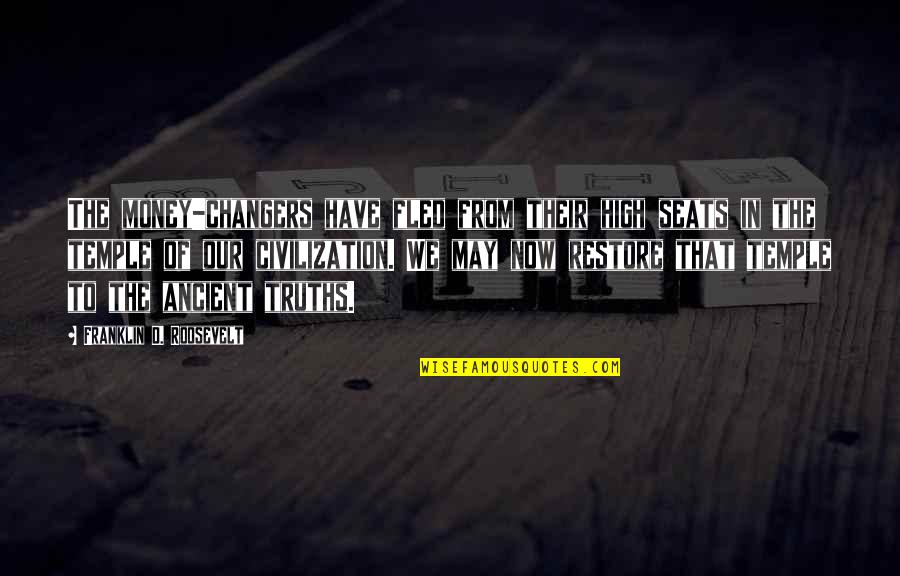 Symptomatic Covid 19 Quotes By Franklin D. Roosevelt: The money-changers have fled from their high seats Symptomatic Covid 19 Quotes By Franklin D. Roosevelt: The money-changers have fled from their high seats