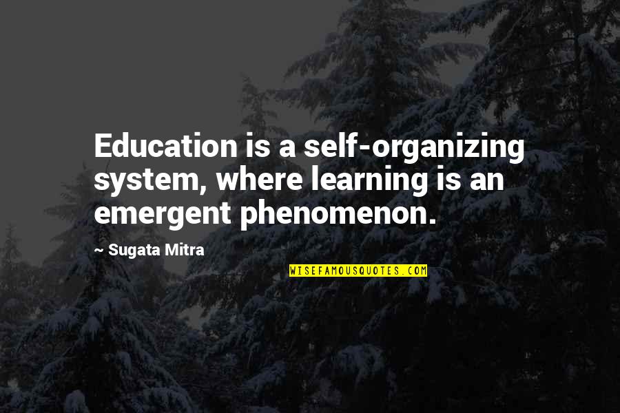 System Learning Quotes By Sugata Mitra: Education is a self-organizing system, where learning is