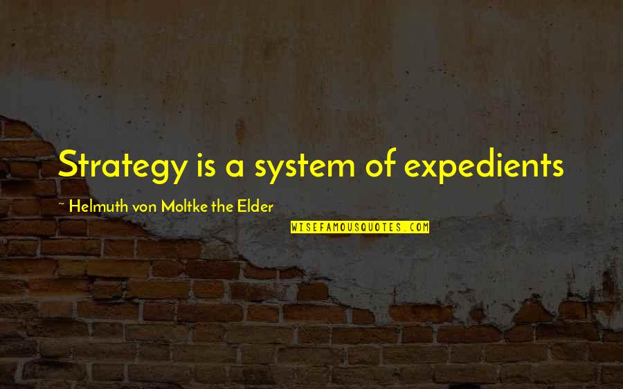 System Of Quotes By Helmuth Von Moltke The Elder: Strategy is a system of expedients