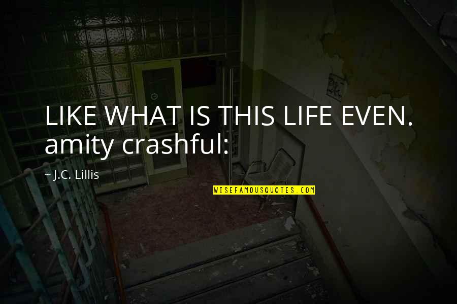 System That Exchanges Quotes By J.C. Lillis: LIKE WHAT IS THIS LIFE EVEN. amity crashful: System That Exchanges Quotes By J.C. Lillis: LIKE WHAT IS THIS LIFE EVEN. amity crashful: