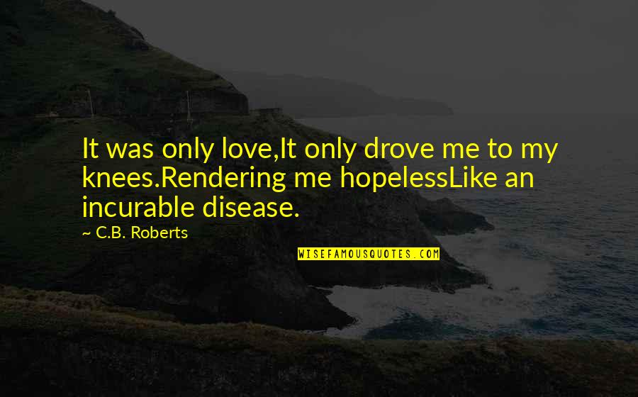 Systemization From Offline Quotes By C.B. Roberts: It was only love,It only drove me to Systemization From Offline Quotes By C.B. Roberts: It was only love,It only drove me to