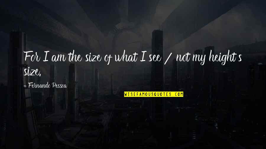 Szelagowska Kuchnie Quotes By Fernando Pessoa: For I am the size of what I Szelagowska Kuchnie Quotes By Fernando Pessoa: For I am the size of what I