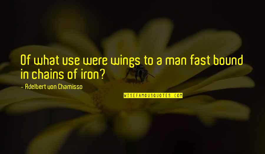 Szentesi Let Quotes By Adelbert Von Chamisso: Of what use were wings to a man Szentesi Let Quotes By Adelbert Von Chamisso: Of what use were wings to a man