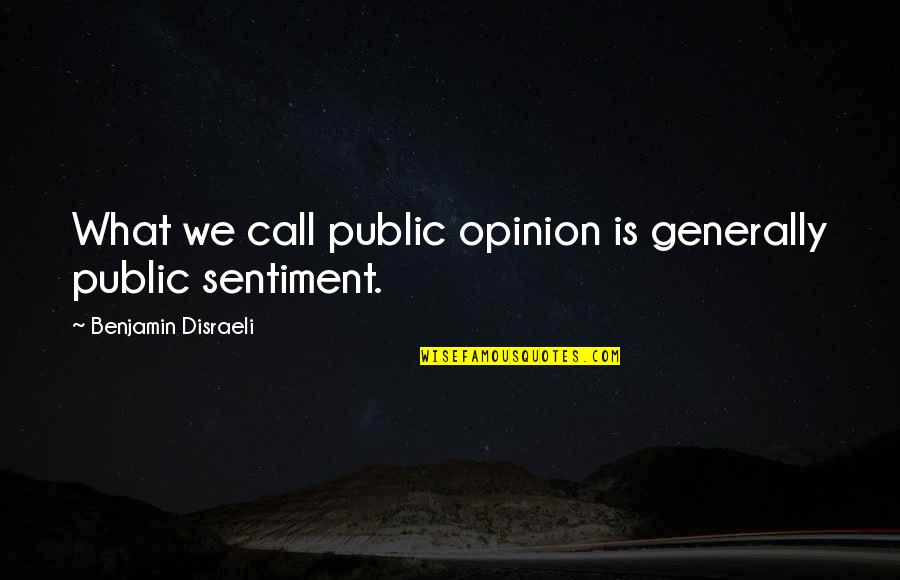 Szepty Online Quotes By Benjamin Disraeli: What we call public opinion is generally public