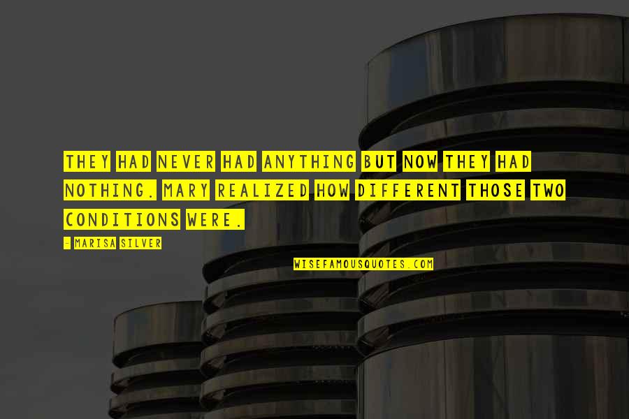 Szerdahelyi Zsuzsa Quotes By Marisa Silver: They had never had anything but now they