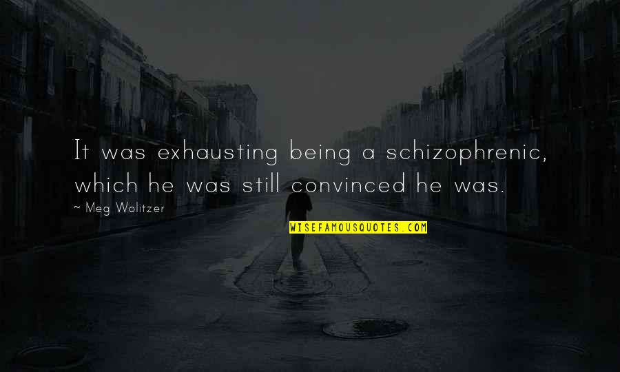 Szeth Magic Card Quotes By Meg Wolitzer: It was exhausting being a schizophrenic, which he