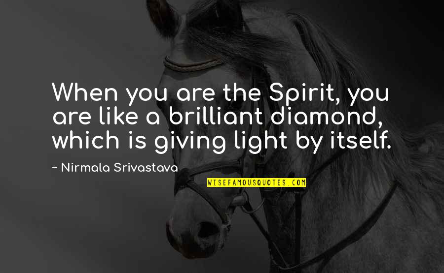Szimmetrikus Jelentese Quotes By Nirmala Srivastava: When you are the Spirit, you are like Szimmetrikus Jelentese Quotes By Nirmala Srivastava: When you are the Spirit, you are like