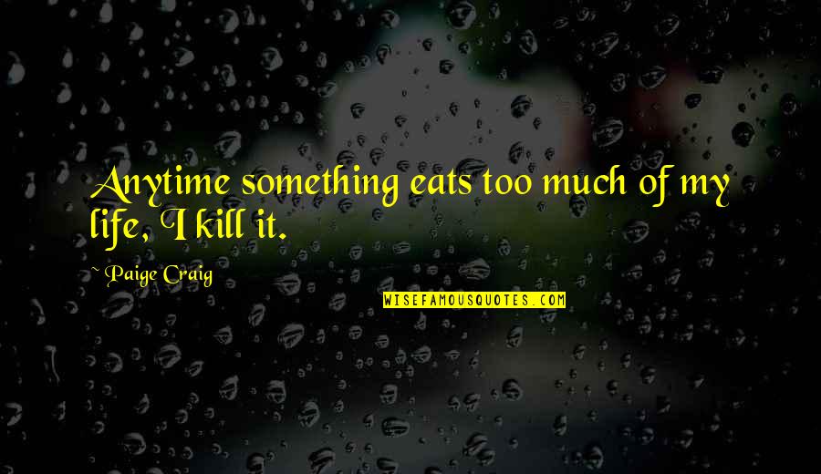 Szybko Quotes By Paige Craig: Anytime something eats too much of my life,