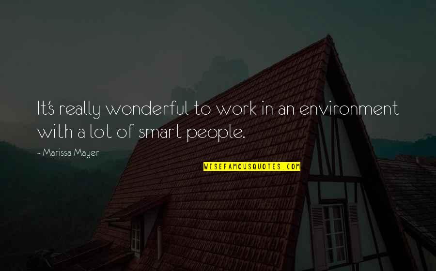 Szybkosci Quotes By Marissa Mayer: It's really wonderful to work in an environment