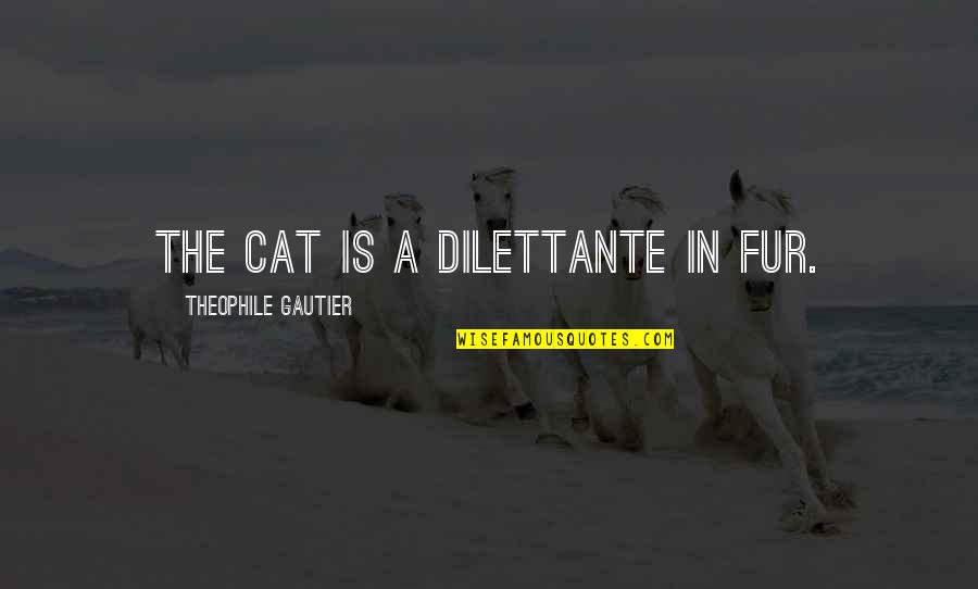 T Gautier Quotes By Theophile Gautier: The cat is a dilettante in fur.