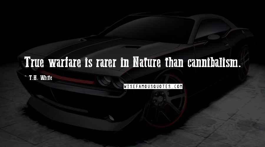T.H. White quotes: True warfare is rarer in Nature than cannibalism.