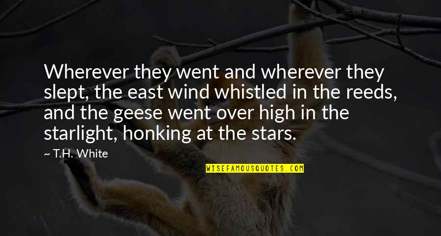T H White Quotes By T.H. White: Wherever they went and wherever they slept, the