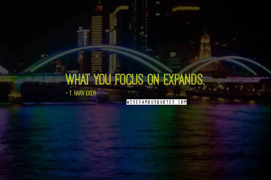 T. Harv Eker quotes: What you focus on expands.