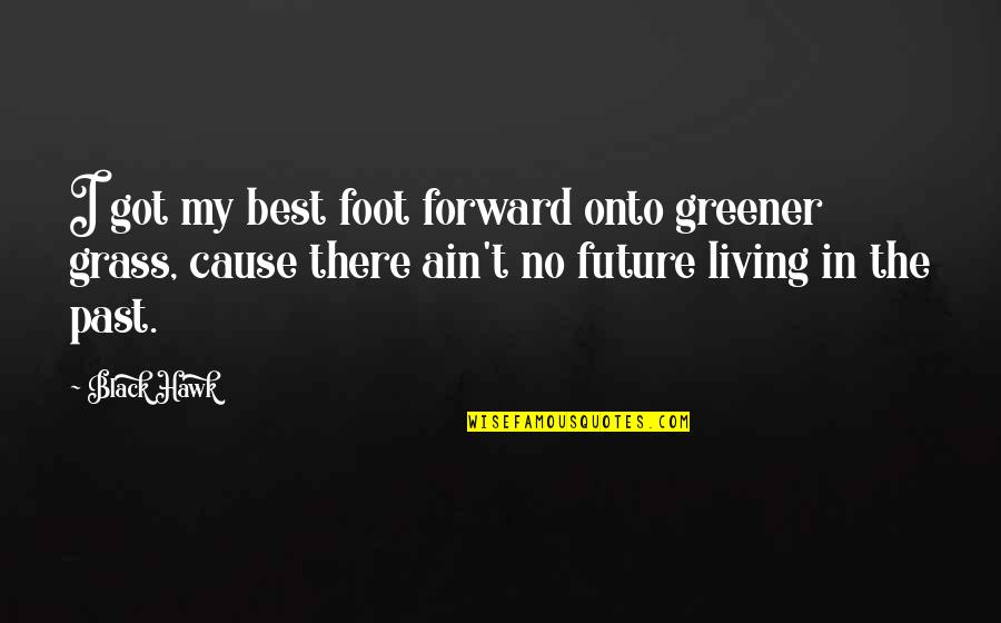 T Hawk Quotes By Black Hawk: I got my best foot forward onto greener