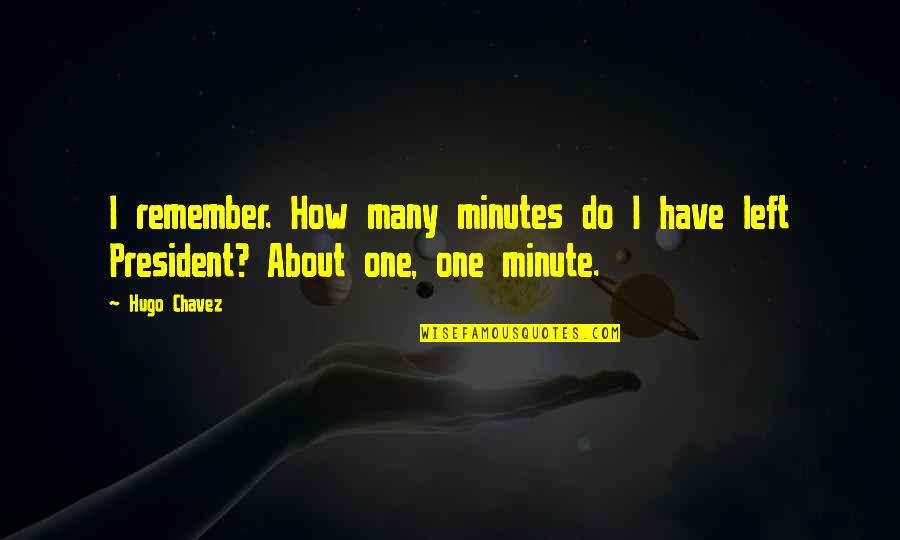 T Herman Zweibel Quotes By Hugo Chavez: I remember. How many minutes do I have