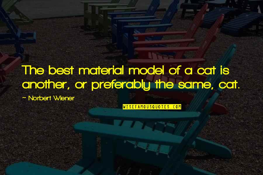 T W Meats Kingman Ks Quotes By Norbert Wiener: The best material model of a cat is