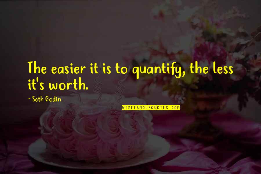 T4 Free Quotes By Seth Godin: The easier it is to quantify, the less T4 Free Quotes By Seth Godin: The easier it is to quantify, the less