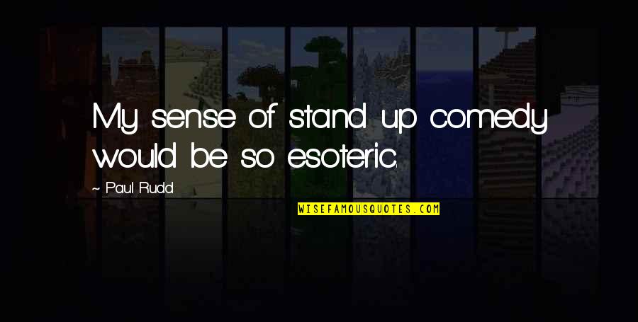 Taalachterstand Quotes By Paul Rudd: My sense of stand up comedy would be