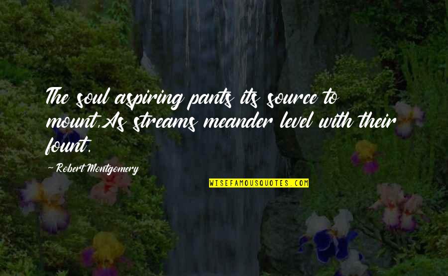 Taalgebruik Quotes By Robert Montgomery: The soul aspiring pants its source to mount,As