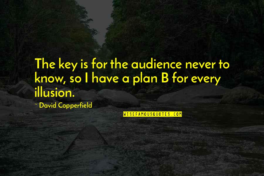 Tabachnick Fidell Quotes By David Copperfield: The key is for the audience never to