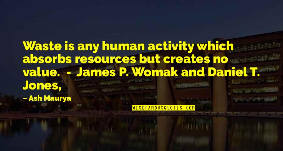 Taback Attorney Quotes By Ash Maurya: Waste is any human activity which absorbs resources Taback Attorney Quotes By Ash Maurya: Waste is any human activity which absorbs resources