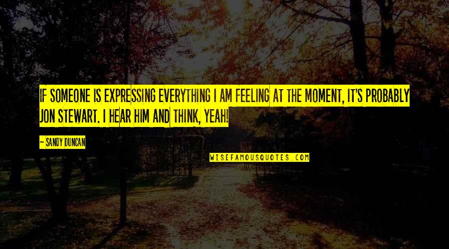 Tabah Quotes By Sandy Duncan: If someone is expressing everything I am feeling