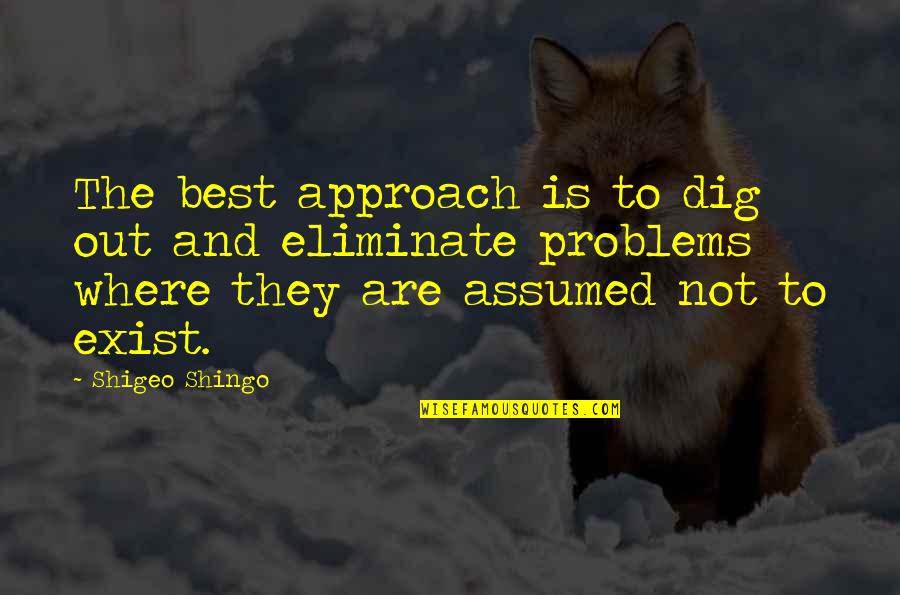 Tabanou Granada Quotes By Shigeo Shingo: The best approach is to dig out and