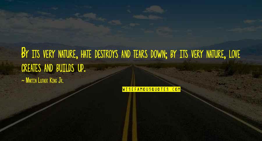 Tabare Etcheverry Quotes By Martin Luther King Jr.: By its very nature, hate destroys and tears