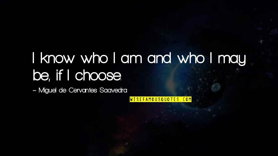 Tabbert Comtesse Quotes By Miguel De Cervantes Saavedra: I know who I am and who I