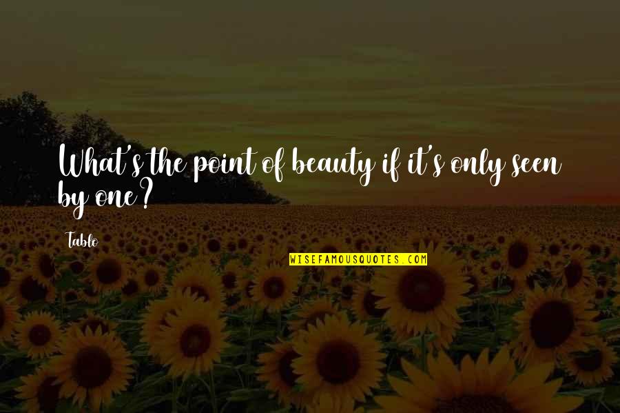 Tablo's Quotes By Tablo: What's the point of beauty if it's only