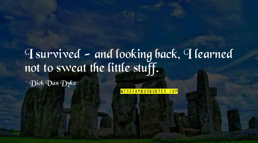 Tactileness Quotes By Dick Van Dyke: I survived - and looking back, I learned