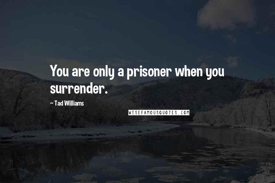 Tad Williams quotes: You are only a prisoner when you surrender.