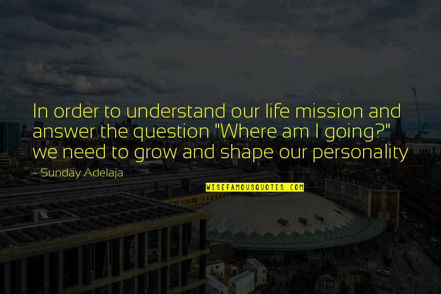 Tadahito Mochinaga Quotes By Sunday Adelaja: In order to understand our life mission and