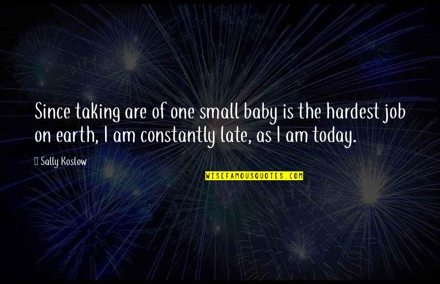 Tadine Island Quotes By Sally Koslow: Since taking are of one small baby is Tadine Island Quotes By Sally Koslow: Since taking are of one small baby is