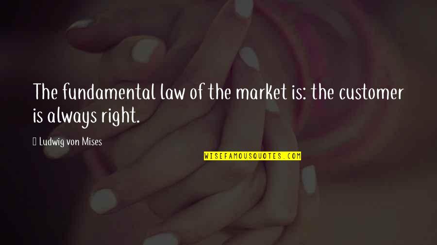 Tagalog Bitter Quotes By Ludwig Von Mises: The fundamental law of the market is: the