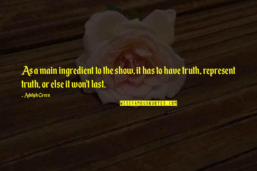 Tagging On Facebook Quotes By Adolph Green: As a main ingredient to the show, it Tagging On Facebook Quotes By Adolph Green: As a main ingredient to the show, it