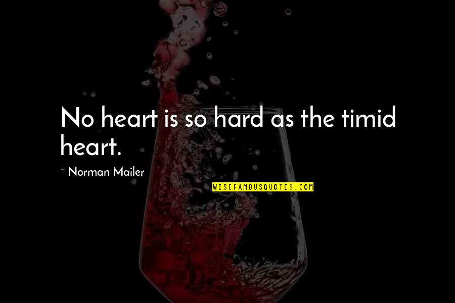 Tahajjud Quotes By Norman Mailer: No heart is so hard as the timid