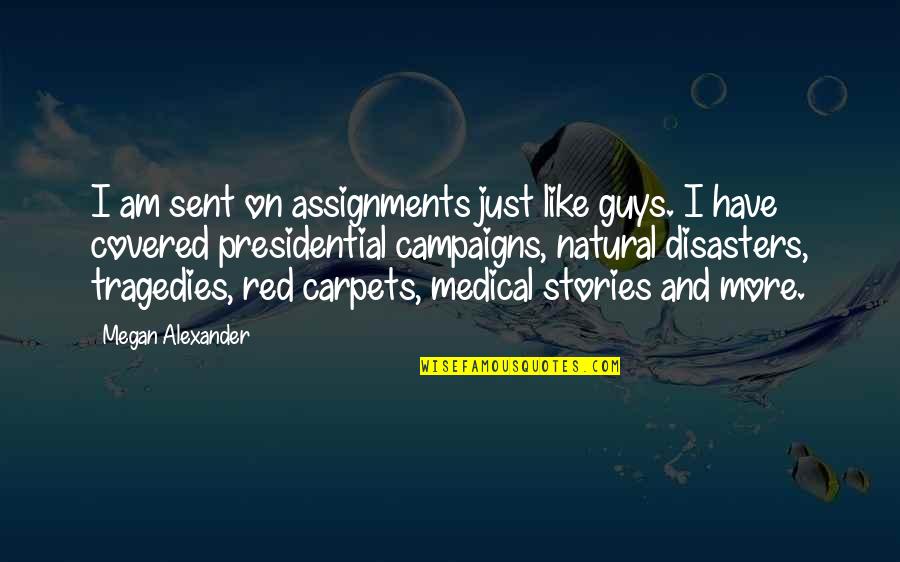 Tahimetru Quotes By Megan Alexander: I am sent on assignments just like guys.