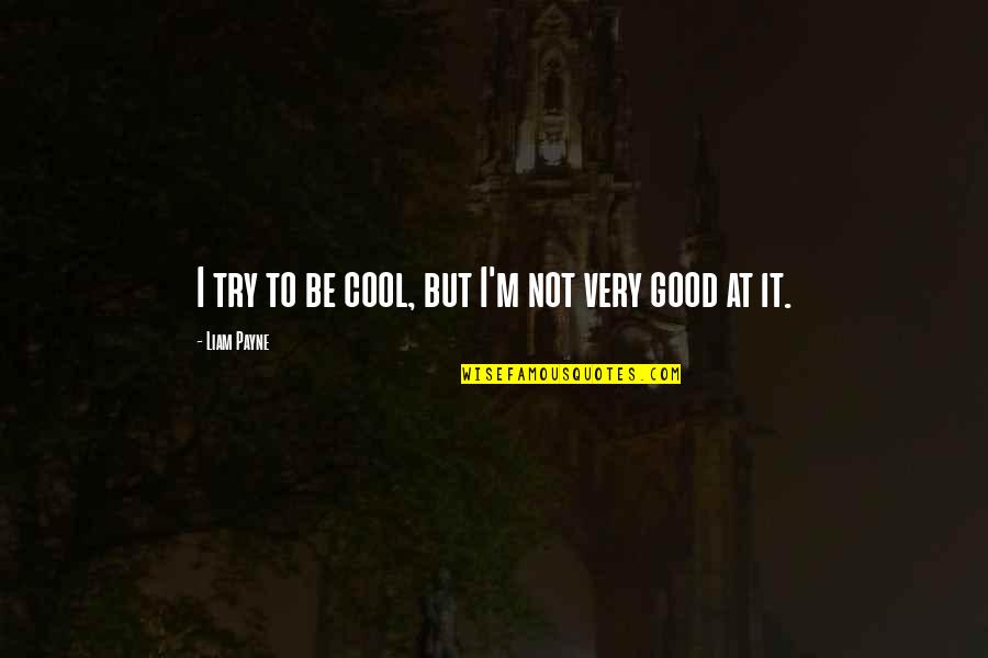 Tahirah Carter Quotes By Liam Payne: I try to be cool, but I'm not Tahirah Carter Quotes By Liam Payne: I try to be cool, but I'm not