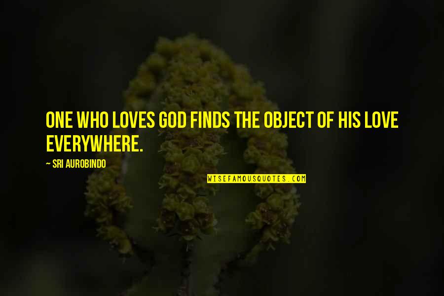 Tahu Quotes By Sri Aurobindo: One who loves God finds the object of