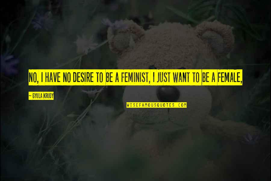 Taiesha Mcbroom Quotes By Gyula Krudy: No, I have no desire to be a