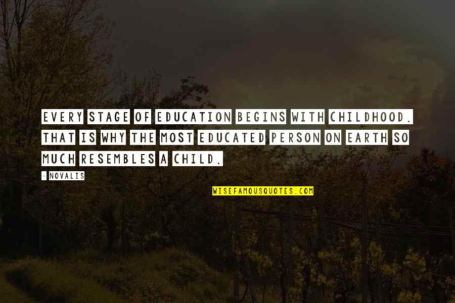 Taigan Lion Quotes By Novalis: Every stage of education begins with childhood. That Taigan Lion Quotes By Novalis: Every stage of education begins with childhood. That