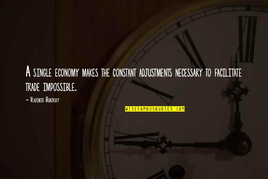 Taina Licciardo Toivola Quotes By Vladimir Bukovsky: A single economy makes the constant adjustments necessary
