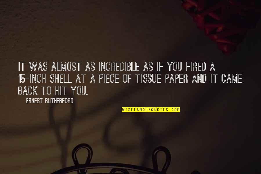 Taitoon Contracting Quotes By Ernest Rutherford: It was almost as incredible as if you Taitoon Contracting Quotes By Ernest Rutherford: It was almost as incredible as if you