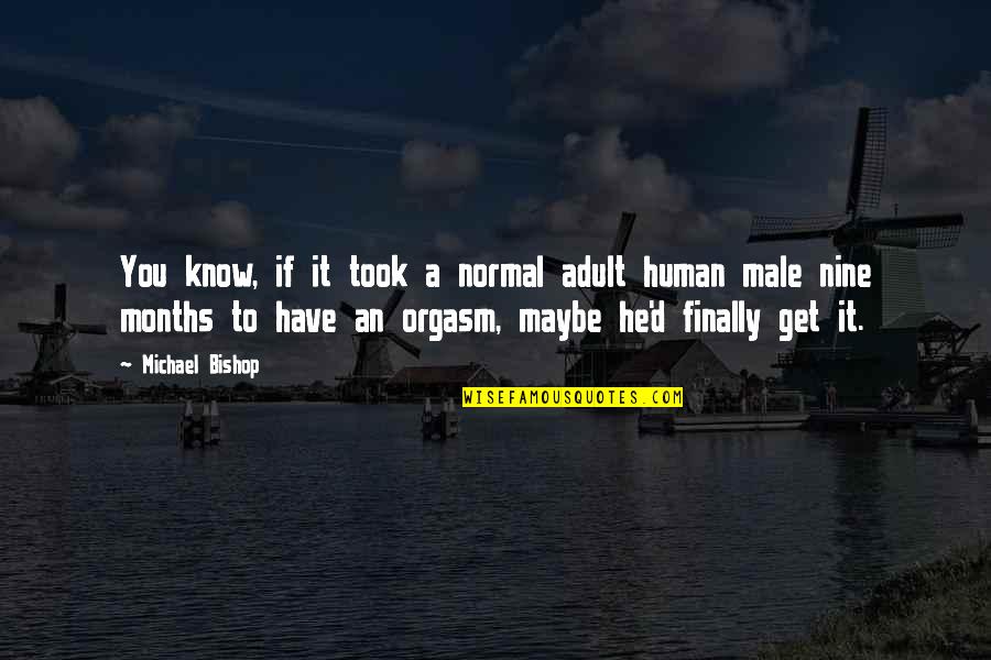 Tak Faham Bahasa Quotes By Michael Bishop: You know, if it took a normal adult