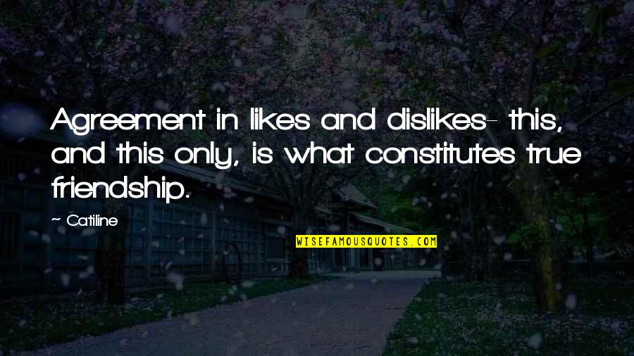 Take A Step Of Faith Quote Quotes By Catiline: Agreement in likes and dislikes- this, and this