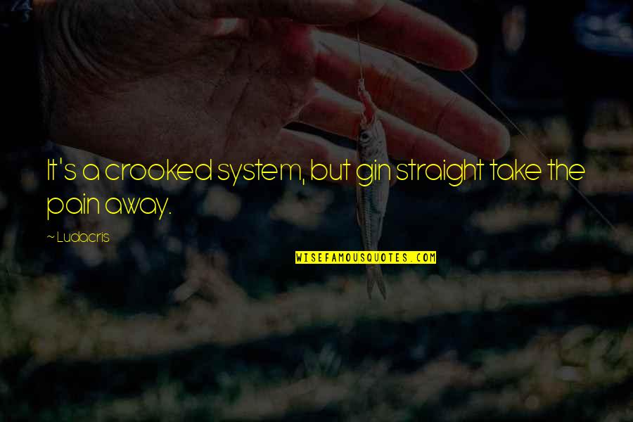 Take Away Pain Quotes By Ludacris: It's a crooked system, but gin straight take