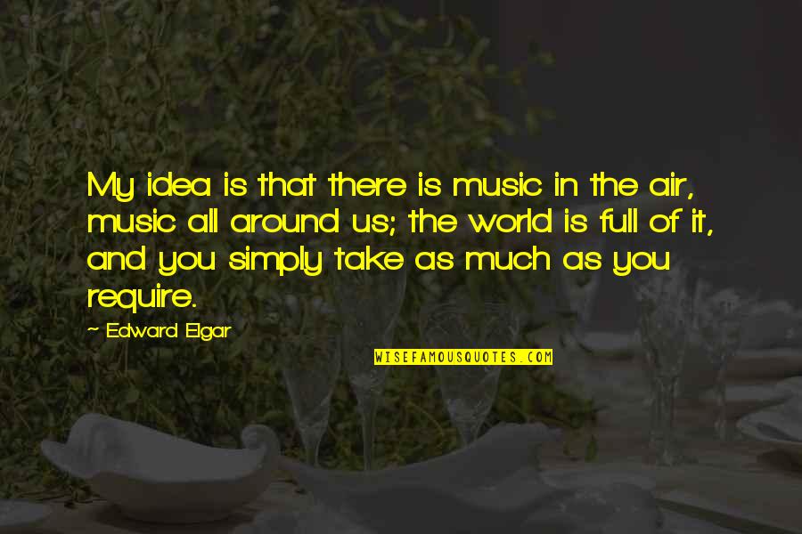 Take It All In Quotes By Edward Elgar: My idea is that there is music in